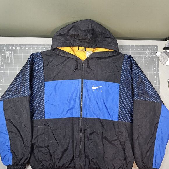 Vintage Nike Air Ski Jacket XL Hooded Colorblock Streetwear 90s Snowboarding Y2K